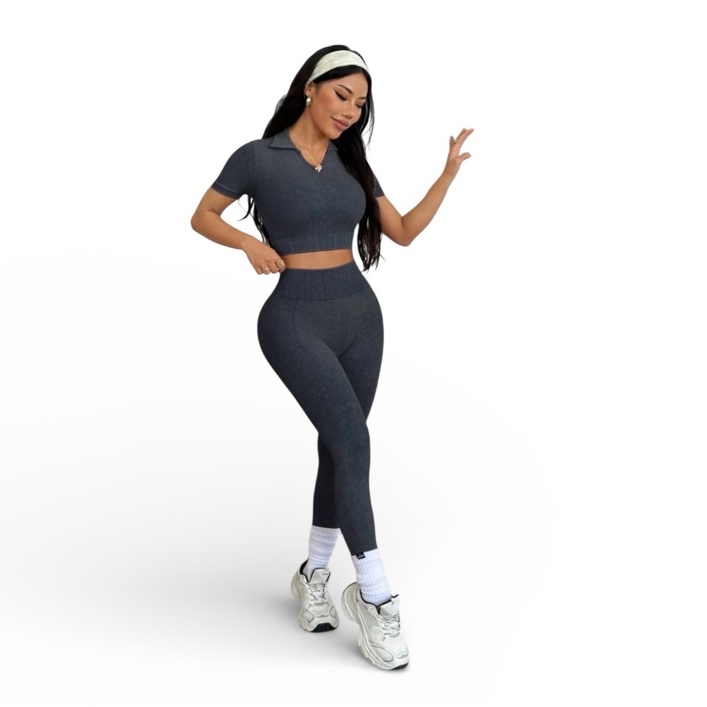High Waist Washed Leggings | Butt Lifting | Stretchy Activewear